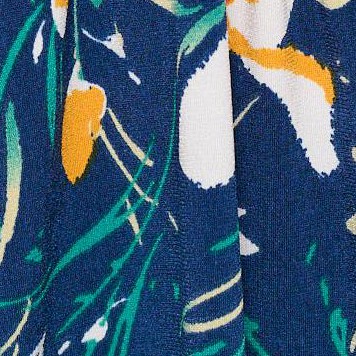 navy yellow floral