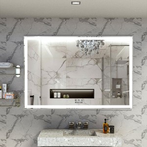 Yukimo 60x40 Inch LED Bathroom Mirror, Wall Mounted Mirror with 3 Color Modes, Aluminum Frame Large Wall Mirror - 1 of 4