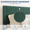 Twin Bed Frame Upholstered Platform Bed with Fabric Headboard, Non-Slip and Noise-Free - 3 of 4