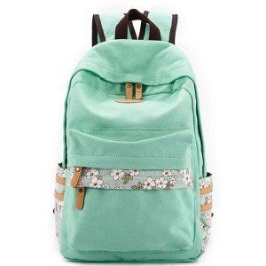 Kawaii Girls Backpack for School - Lightweight Canvas Backpack for Teens Ages - 1 of 4