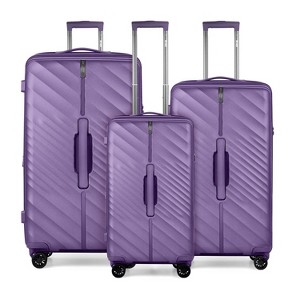New York Xpress DQ-135 3PC Luggage with Spinner Wheels, Hardshell Expandable with TSA Lock, 20", 26", 30" - 1 of 4