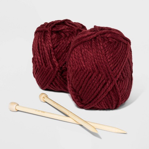 Women S Diy Knitting Kit Scarf Wild Fable Burgundy One Size