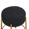 CIPACHO 24" Tall, Round Bar Stools, Set of 2 - Contemporary upholstered dining stools- Includes sturdy hardware support legs - 4 of 4