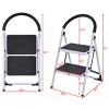 Costway 2 Step Ladder Folding Stool Heavy Duty 330Lbs Capacity Industrial Lightweight - 3 of 4