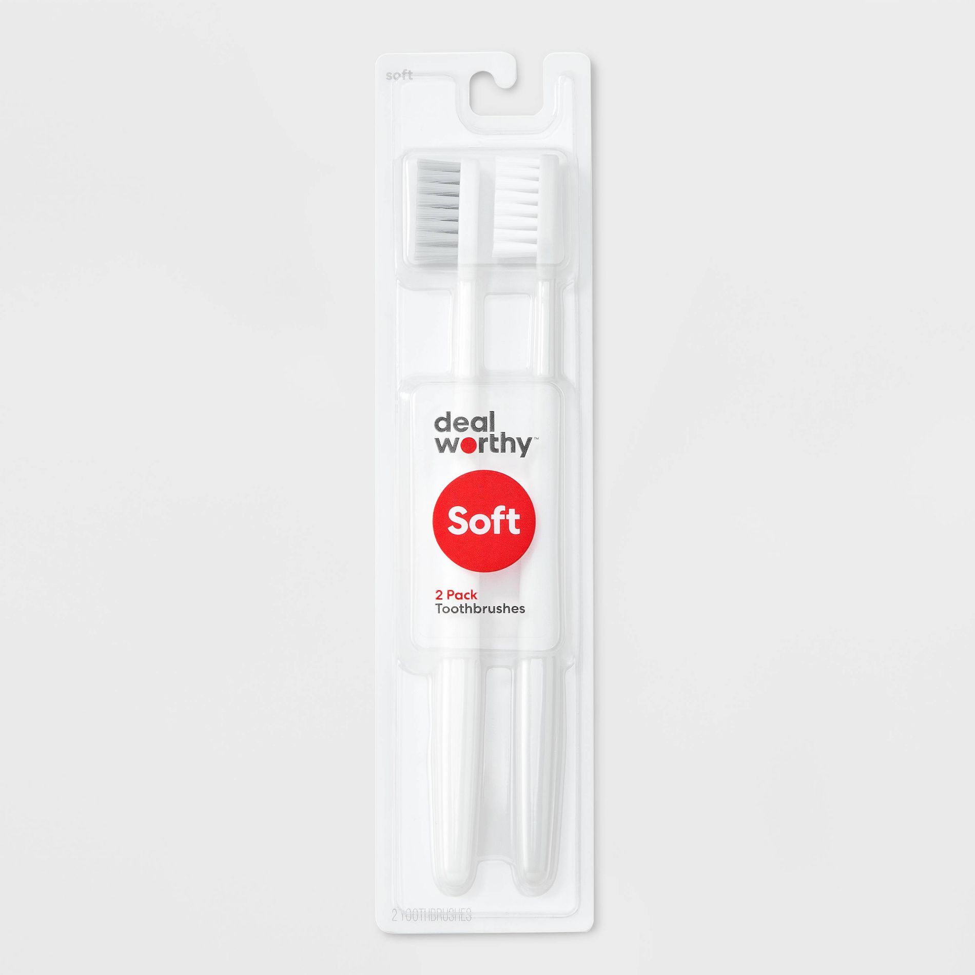 T&T Manual Toothbrush Soft - 2ct - White - Dealworthy™