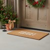 HomeRoots 17" X 29" Brown And White Christmas Outdoor Coir Door Mat - 2 of 4