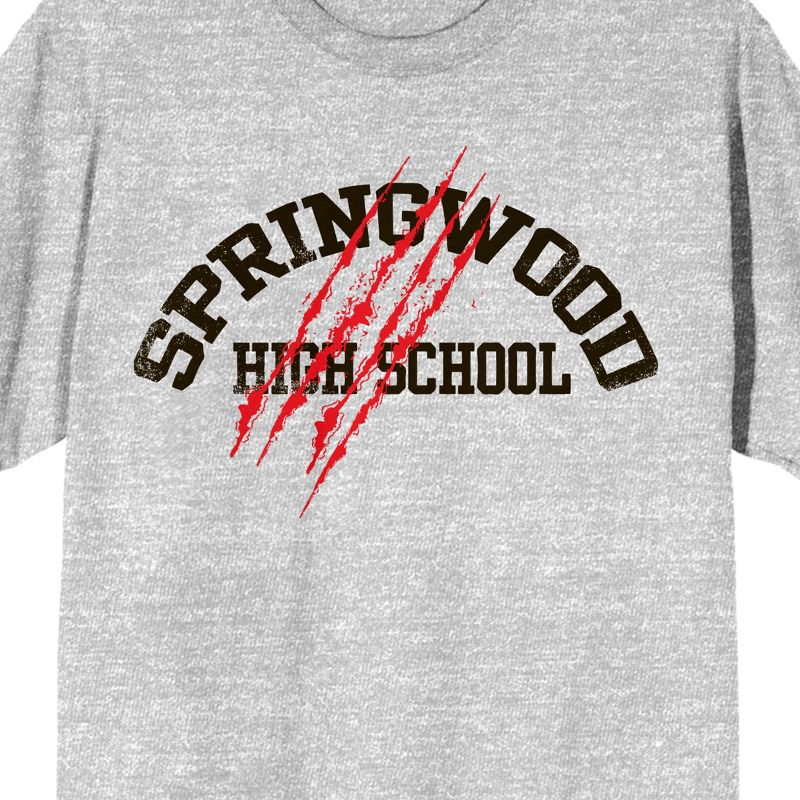 Nightmare On Elm Street Springwood High School Crew Neck Short Sleeve Gray Heather Women's T-shirt, 2 of 4