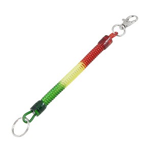 Unique Bargains Lobster Hook Split Ring Telephone Coil Cord Keychain 8.7" Length Colorful - 1 of 4