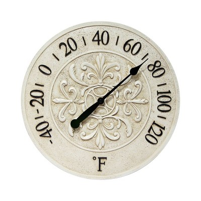 15" Blanc Fleur Thermometer White - Infinity Instruments