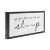 Stupell Industries Let Me Sleep Phrase with Eyelashes Black Framed Floater Canvas Wall Art - 3 of 4