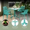 WestinTrends Playa 31.5" Square Plastic Outdoor Patio Dining Table for 4 - 4 of 4