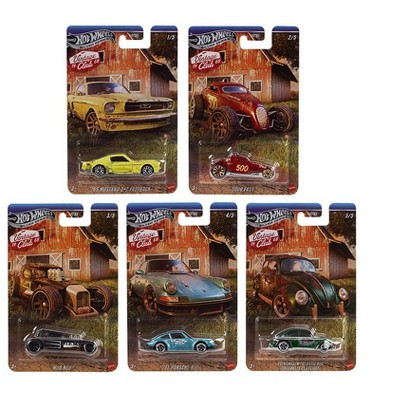 "Vintage Club" 5 piece Set H "Silver" Series Diecast Model Cars by Hot Wheels