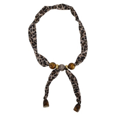 Unique Bargains Leopard Collarbone Necklace Brown 1 Pcs : Target