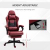 Racing Gaming Chair Diamond PU Leather Office Gamer Chair High Back Swivel Recliner with Footrest, Lumbar Support, Adjustable Height - 4 of 4