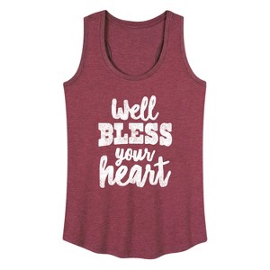 Women's - Instant Message - Well Bless Your Heart Graphic Racerback Tank - 1 of 4