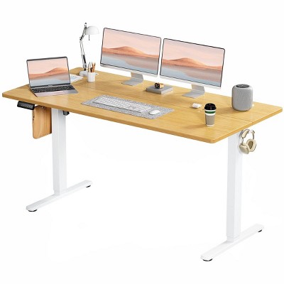 Yellow Adjustable Height Desk With Features An Led Display And Less Than 055Db,Unit For Living Room/Bedroom /Home /Office-Cuddlewood