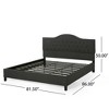 King Size Upholstered Platform Bed with Headboard for Bedroom - 2 of 4