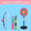 Kids Bow and Arrow Set - Outdoor Toy with Target, Safe Suction Cup Arrows - Blue - 4 of 4