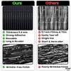 KatchOn, Shiny Black Backdrop Curtain - 3.2x6.5 Feet, Pack of 2 | Black Streamers for Black Birthday Decorations - 4 of 4