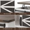 47.2" Farmhouse Rustic Lift-Top Coffee Table – Multifunctional Design with Sliding Barn Door - 4 of 4