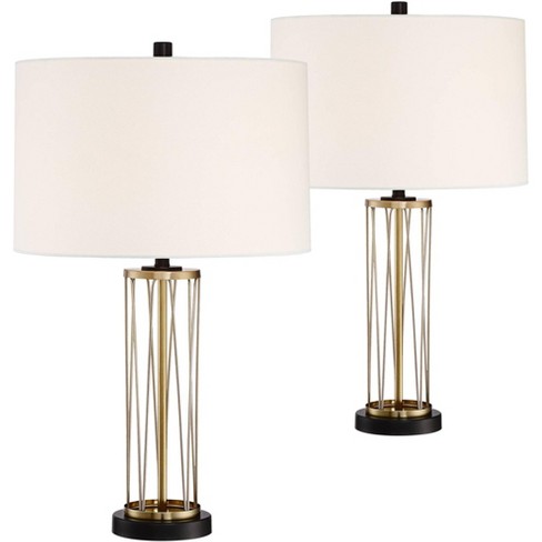 360 Lighting Modern Table Lamps Set Of, Contemporary Table Lamps For Bedroom