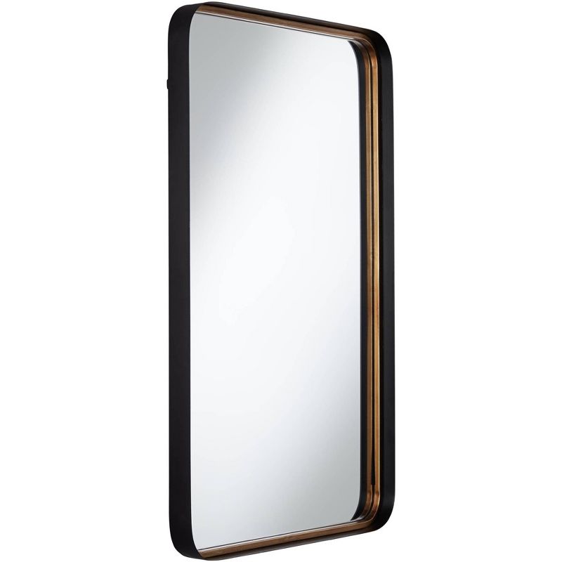 Uttermost Andi Rectangular Vanity Decorative Wall Mirror Modern Beveled Glass Gold Black Iron Frame 24" Wide for Bathroom Bedroom Home House Entryway, 4 of 8