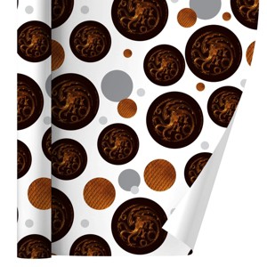 House Of The Dragon Bronze Targaryen Sigil Gift Wrap 30" x 72" - 1 of 4