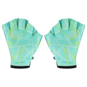 Unique Bargains Swimming Diving Resistance Webbed Training Printing Aquatic Gloves 1 Pair - 1 of 4