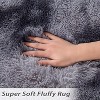 Acekool Fluffy Washable Shag Area Rug with Non-Slip Backing, Soft Plush Solid Carpet for Bedroom, Living Room, Dorm, Gray5x8 - 2 of 4