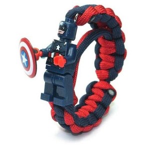 Super Hero Cap 4 inches Block Adjustable Bracelet Multicolor Figure - 1 of 3