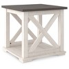 Dorrinson End Side Table White/Black/Gray - Signature Design by Ashley: Laminated, Rustic Farmhouse Accent Table with Storage Shelf - 3 of 4