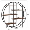 5-Tier Metal Plant Shelf For Indoor Outdoor Tall Plant Stand Storage Bookcase Suitable For Bedroom Living Room Balcony Garden PHO_10WO Round Rack - 4 of 4
