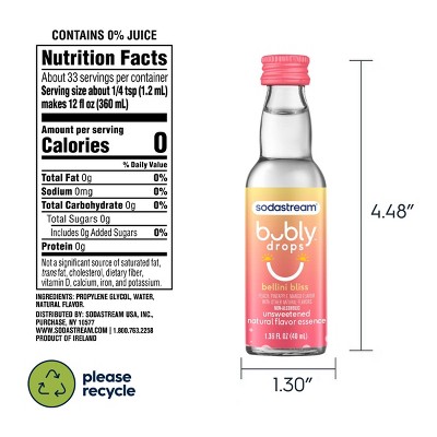 SodaStream 3pk 1.36 fl oz bubly Bellini Bliss Drop