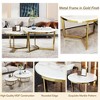 CAVINAS Nesting Coffee Table, Marble Pattern Smart Coffee Table, Modern Coffee Table Set for Living Room, Office, White - 2 of 4