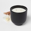 2-Wick Ceramic Jar Candle Vanilla Teakwood 13.5oz - Room Essentials™ - 3 of 4