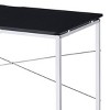 GlasFlength Desks Metal Frame Rustic Computer Desk Gaming Desk Home Office Desk Simple Design for Small Spaces, Black, 47.5"*24.5"*28.5" - 3 of 4