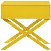 NicBex Nightstand with 1 Croc-textured Fronts Drawer,End Table with X-shaped Legs for Bedroom,Living Room - 4 of 4