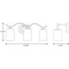 Progress Lighting Inspire 3-Light Wall Sconce, Polished Chrome, Etched Glass Shade - 2 of 4