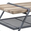 ORRD Industrial Coffee Table with Metal Pipe Frame, Oak & Sandy Gray Finish, Modern Lift Top Table with Storage Shelf - 2 of 4