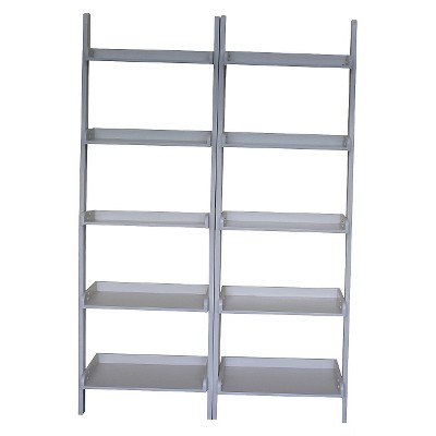 target white ladder bookshelf