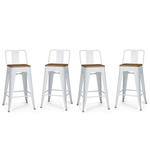 24 inch metal online and wood bar stools