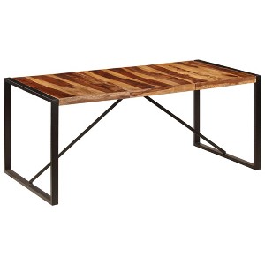 vidaXL Dining Table Brown and black - 1 of 2