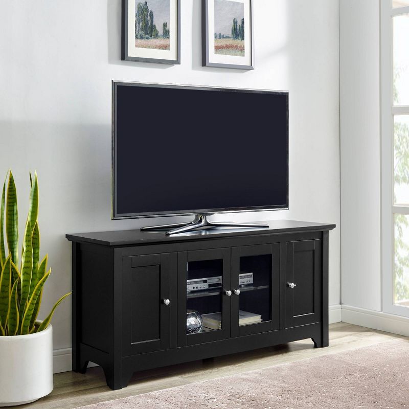 Closed Storage Wood TV Stand Console for TVs up to 55" - Saracina Home, 3 of 11