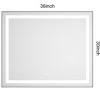 Ridstar 36 in. W x 30 in. H Gray Rectangular Bathroom Mirror with LED Lights - 4 of 4