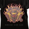 Juniors Stranger Things Tee - Hellfire Club, Demon with Weapons, Hawkins High Club on Black Tee - 2 of 3