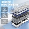 MaseiKar AL75 PRO 75% Wireless Mechanical Gaming Keyboard,BT/2.4G/Wired,PBT Keycaps,Gasket Mounted Hot Swap,Custom RGB Backlight(Silver, Blue Grey) - 3 of 4