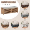 NicBex Distressed Shutter Storage Ottoman Bench, Retro Entryway Shoe Organizer with Removable Cushion, Farmhouse Charm for Living Room - 3 of 4