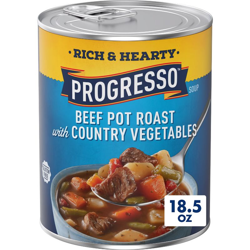 Progresso Gluten Free Rich &#38; Hearty Beef Pot Roast with Country Vegetables Soup - 18.5oz, 1 of 16