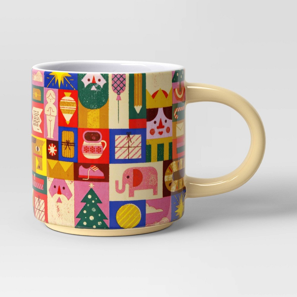 Photos - Glass 18oz Cecilia Ruiz Christmas Stoneware Mug - Wondershop™​​​​​​​