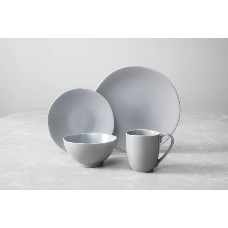 16pc Ceramic Heirloom Dinnerware Set Gray - Fortessa Tableware Solutions, 2 of 4